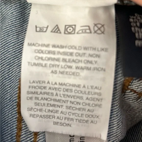 Madewell Cali Demi-Boot Size 25 Jeans Medium Blue Wash Raw Hem Distressed - Picture 11 of 12